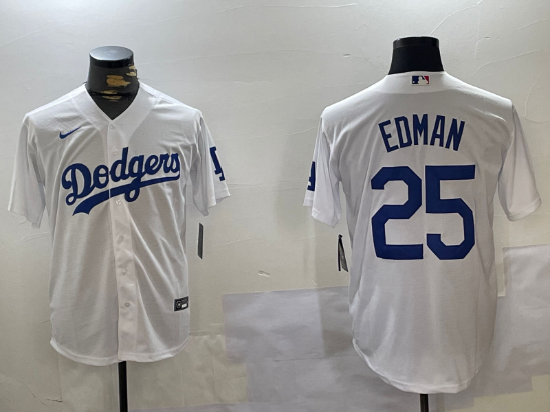 Men's Los Angeles Dodgers Tommy Edman #25 White Jersey